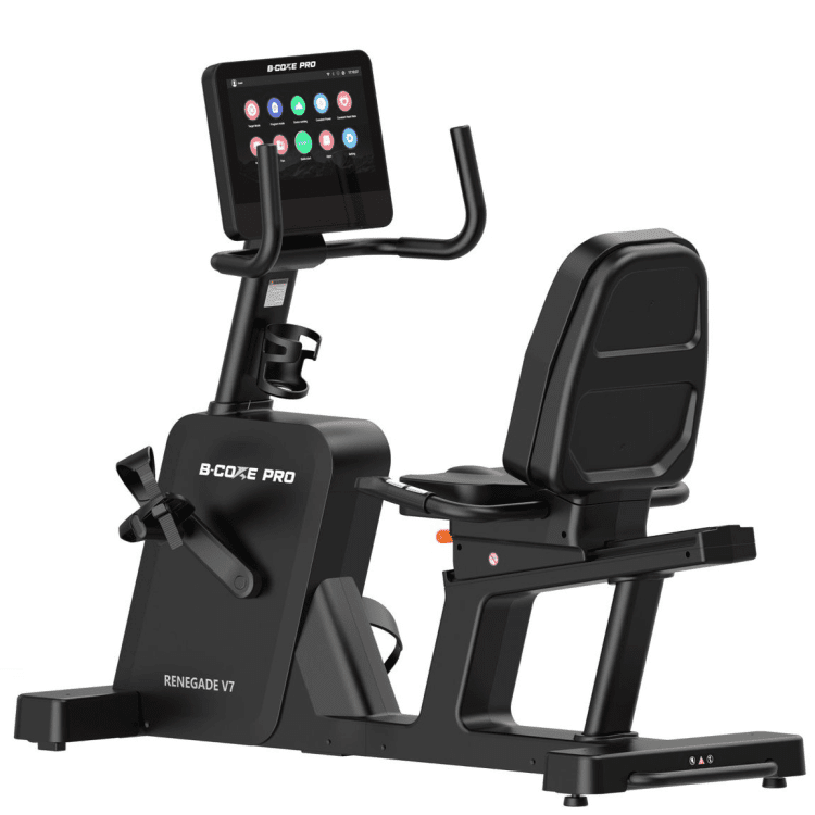 אופני כושר מקצועיים עם משענת גב מסך טאץ' B-CORE PRO RENEGADE V7 TFT